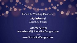 THIS AD IS FOR SHACKLINE EVENTS AND WEDDING PLANNERS